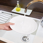 Melamine Restaurant Plates White 11 Inch Wide Side Flat Bottom Deep Round Dinner Plates Salad Plates Lunch Durable and Easy to Clean Set of 6,PYW-11-06