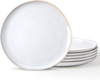 AmorArc Ceramic Plates Set of 6, 8.5 Inch Handmade Reactive Glaze Stoneware Plates set for Dessert, Salad, Appetizer, Small Dinner Plates, Microwave & Dishwasher Safe, Scratch Resistant