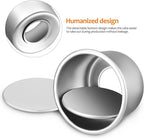 MAGICLULU 4pcs Aluminum Alloy Round Cake Pan 2inch Non-Stick Round Cake Tins Removable Bottom Baking Pans Mini Round Cake Cup for Cake Dessert Chocolate 2inch