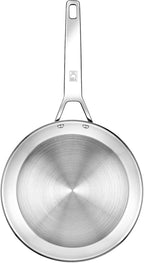 BRA COOKWARE Signature Frying Pan | 11 inches Professional Skillet | Stainless Steel Frypan | All Stovetop Compatible - Full Induction Skillet | PFOA Free | w/o Non-Stick Coating | Polished Finish