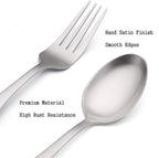 Matte Silverware Set, Satin Finish 20-Piece Stainless Steel Flatware set, Tableware Cutlery Set Service for 4, Utensils for Kitchen, Dishwasher Safe