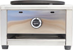 Single LP Gas Crepe Machine 2800Pa Commercial Pancake Maker Nonstick Pan Griddle Machine Table Size 15.75″ for Blintzes Eggs Bacon
