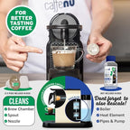 Nespresso Compatible Cleaning Pods. 5 Eco Cleaner Capsules. Improved Coffee Flavour. For Nespresso Originaline, Use with Descaling Kit.