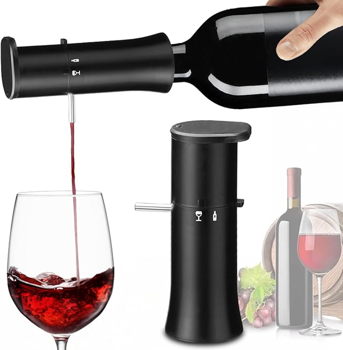 Vacuum Wine Dispenser, Multifunctional Wine Aerator, Wine Preservation System, Switchable Decanter & Wine Storage Function, Wine Accessories Gift for Wine Lovers, No Power & Consumables Required