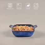 Ceramics Au Gratin baking Dishes Set of 4, Baking Tray Bake ware, 10.5 oz Ramekins, for Pie Pan, Appetizer, Tart, Dessert, Quiche, Oven Small dish, individual dishes, Square 7.3 Inch