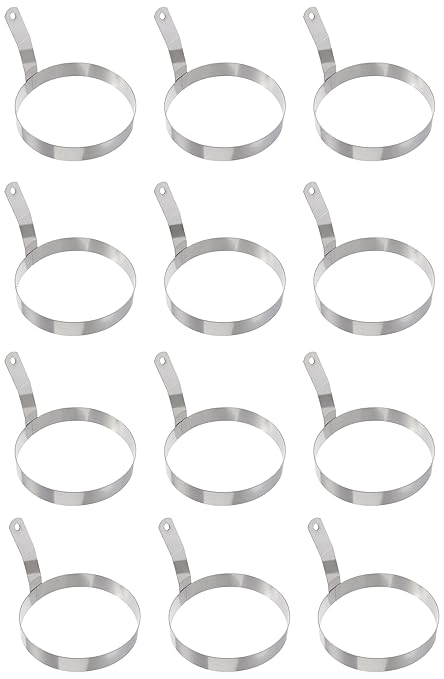 Thunder Group SLER0601R Egg Ring, 6" Diameter, Stainless Steel, Mirror Finish, Pack of 12
