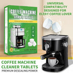 HI FINE CARE Coffee Machine Cleaner Tablets, Descaling & Deodorizing for All Coffee Makers, Espresso Machines, Odor Eliminator Tablets Individual Packaging, 30 Count, 0.17oz Each