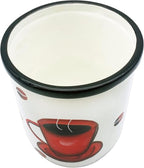 ACK Tuscany Colorful Coffee Bean Hand Painted Ceramic Utensil Jar, 83339