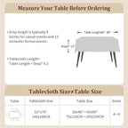 Laolitou Table Cloth Rectangle Linen Waterproof Textured Green Tablecloth, Washable Wrinkle Free Spill Proof Fabric Tablecloths for Dining Table Farmhouse Kitchen Holiday, 52x70 Inch