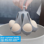 Egg Poacher,Egg Cooker for Making Soft or Hard Boiled Eggs,Poached Egg Brackets for Easy Cooking (4 egg)