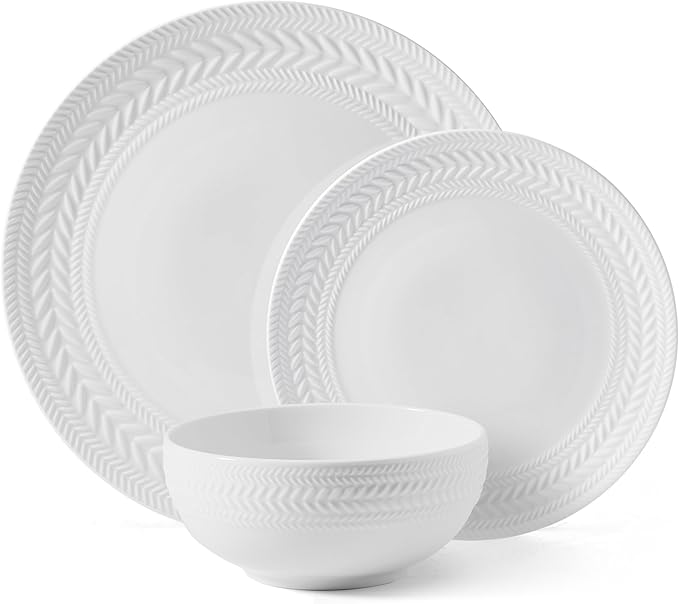 Pfaltzgraff Josephine 24 piece Dinnerware Set, Service for 8, White