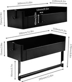 2 Pack Spice Rack for Side of Refrigerator Spice Organizer with Paper Towel Holder Bar Spice Shelf for Fridge Stove Oven in Small Kitchen Wall Organizer and Storage Essentials