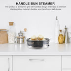 DOITOOL Stainless Steel Steamer Pot 8.66 Inches Double Handle Steamer Basket for Dumplings Vegetables and Tamales 22Cm Insert for Home Cooking