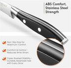 Spartali & Company Premium 4.5-Inch Steak Knife Set of 4 – Serrated Stainless Steel Blades with Ergonomic Handles – Razor-Sharp Cutlery for Effortless Meat Slicing – Dishwasher Safe, Rust-Resistant.