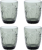 M&N HOME Set of 4 Old Fashioned Drinking Glasses, 9 Oz Cups, Glass Tumblers, Glass Cups, Water Glasses, Juice Glasses, Highball Glasses, Glassware Set - GREY SET