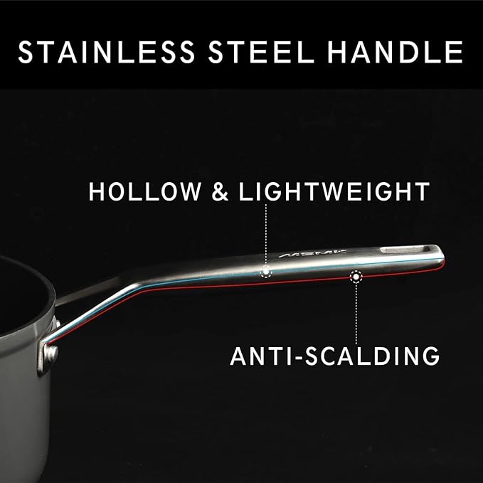 MsMk Square Grill Pan with lid, Stay-Cool Handle, Each Ridge Nonstick, Oven Safe Dishwasher Safe Induction Grill pans for Stove Tops, Square Frying Pan, Bacon Pan, Indoor Chicken Skillet, 11-Inch