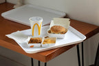 Plastic Cafeteria Trays,Fast Food Serving Trays,13"X17",Set of 6(White)