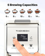 Coffee Maker Hot & Iced With Bold Setting,Single Serve Coffee Maker For K Cup And Grounds,52 Oz Removable Water Tank,6-14 Oz Brew Sizes,One Cup Kcup Coffee Machine With Reusable Filter, White