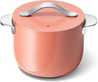 Caraway Petite Cooker - 2 Qt Ceramic Coated Pot - Free From Forever Chemicals - Perfect for Rice, Grains, or Sauces - Perracotta