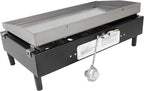 Razor Griddle GGT2130M 25 Inch Outdoor 2 Burner Portable LP Propane Gas Grill Griddle with 318 Square Inch for BBQ Cooking and Frying, Black (Steel)