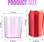 Liacere Plastic Drinking Glasses (Set of 12) 14 oz Purple Plastic Glasses Colors，Kitchen Water Glasses Cup, Bar Tumbler Glassware Set for Beer, Juice, Cocktail, Whiskey, Milk