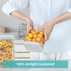 Ankou Food Airtight Containers (1500ml) 1.5 Qt Pop Up Food Formula Container With Lids, Bpa-Free One Button Open Stackable Container for Coffee Tea Brown Sugar Cereals - 8 Labels - Clear
