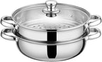 Steamer Pot with Lid, Multipurpose Stainless Steel Steaming Pot Cookware - 11-inch for Vegetables, Stews, Pasta, Dumplings, Sauce