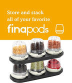 FinaMill Salt and Pepper Mill Tray, Stackable FinaPod Storage, Stylish Kitchen Accessories for Spice Grinder, Gift-Ready - Trio Black