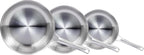 Bonnlo 3 Pieces Cookware Set, 3-Ply Stainless Steel Skillets Set, Non-Toxic Kitchen Set, Oven & Dishwasher Safe, Induction Cooking Set, PFOA & PTFE Free, Compatible for All Cooktops