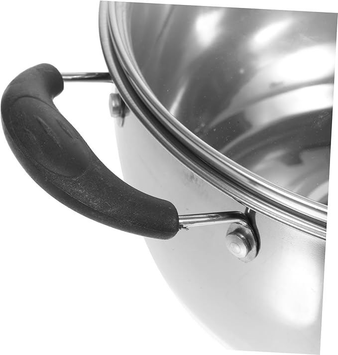 PRETYZOOM 1pc Stainless Steel Steamer Pot Versatile Stockpot for Soup Boiling Rustproof Kitchen Cookware Easy to Clean Capacity for Delicacies for Home Cooking Random Style