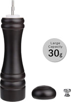 Pepper Mill Black Pepper Grinder Mill Wood Refillable Stainless Steel Mechanism Adjustable Coarseness