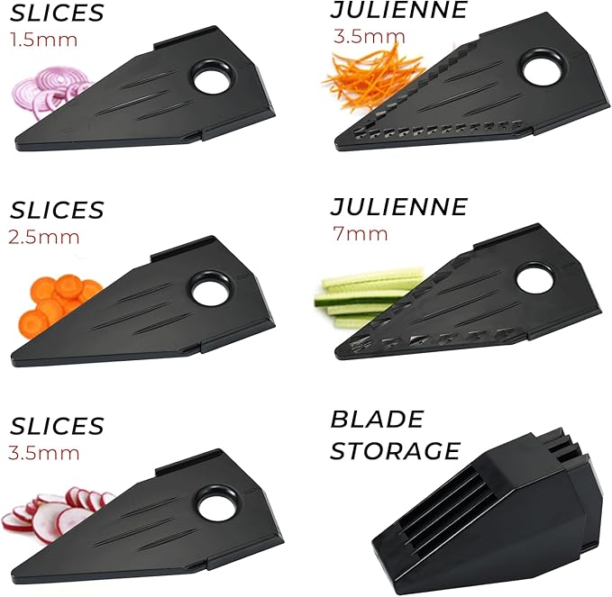 ZHANG XIAO QUAN SINCE 1628 Mandoline Slicer for Kitchen, Vegetable Chopper Stainless Steel Food Slicer Veggie Slicer Onion French Fry Cutter Potato Julienne, 5 Blades, Kitchen Utensils