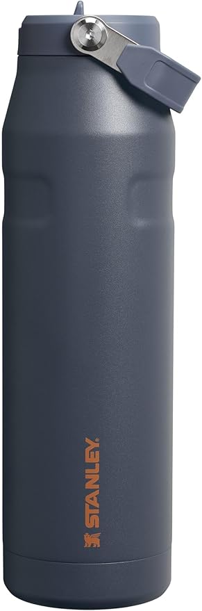 Stanley IceFlow Flip Straw 2.0 Water Bottle 36 oz | Built-In Straw with Larger Opening | Lightweight and Leak Resistant | Insulated Stainless Steel | BPA-Free | Twilight