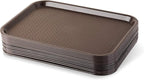 New Star Foodservice Fast Food Tray, Set of 12 (Brown, 10 by 14 Inch)