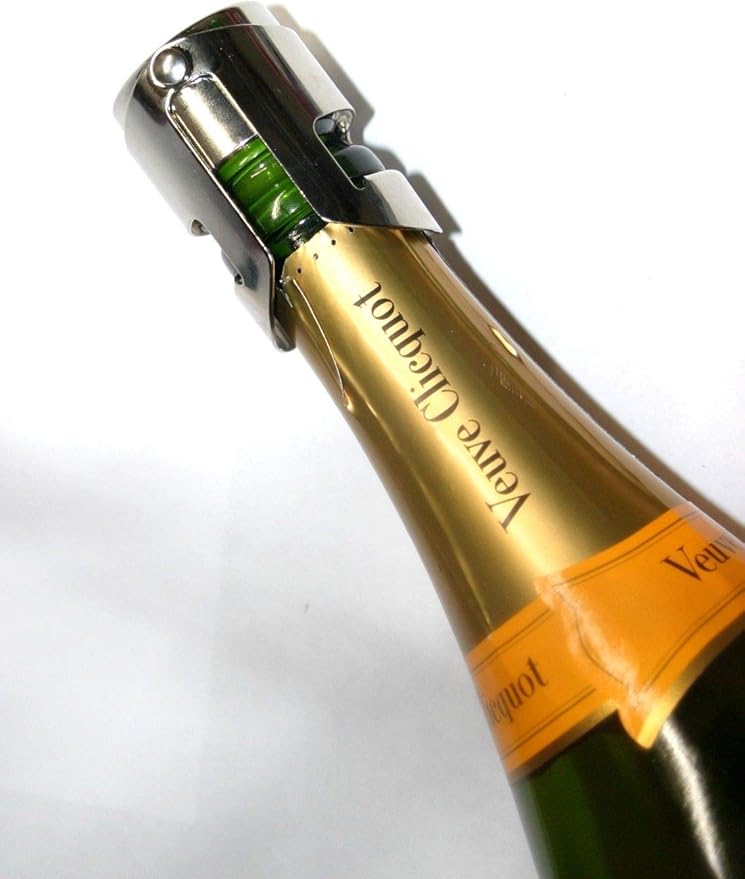 Champagne Sealer Stopper, BGMAX 3 Pack Stainless Steel Sparkling Wine Bottle Plug Sealer Set with a Longer Sealing Plug, Gifts Accessories for Champagne