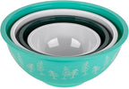 Camco Nesting Bowl Set with Lids - Features Life is Better at The Campsite Design - Camping Dishware Set Includes 4 Durable Melamine Bowls with 4 Plastic Lids - Camping Kitchen Essentials(53451)
