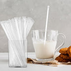 101 Pcs Swizzle Stir Sticks for Cocktails 7 Inch Coffee Stick Holder Clear Crystal Coffee Stirrers Crystal Reusable Swizzle Sticks for Stirrers Holder Round Acrylic Drink Coffee Party Supplies