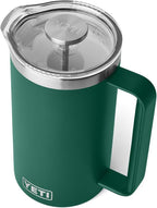 YETI Rambler 34 oz. French Press Coffee Maker, Black Forest Green