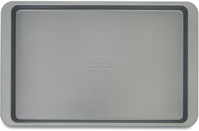 KitchenAid Premium Aluminized Steel Baking Sheet, Nonstick, 10x15 Inch, Contour Silver