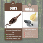 Black Walnut Coffee Scoop for Ground Coffee, Loose Tea & Bath Salts, 1 Tablespoon/15ml, Multi-Purpose Kitchen Scooping Tool for Jars, Canisters & Coffee Brewing Accessories(1pcs)