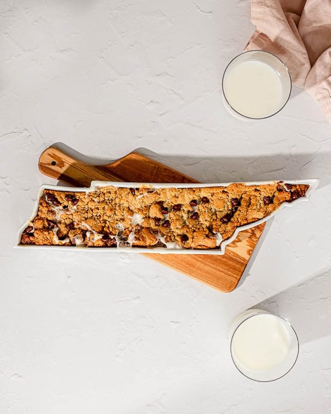 Tennessee Shaped Baking Dish, Serving Platter or Decorative Tray Charming Porcelain Bakeware Oven Microwave and Dishwasher Safe