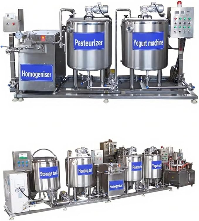 Commercial Yogurt Maker Machine with Milk Pasteurizer & Cooler，Dairy Equipment for Milk Cooling, Pasteurization, Yogurt Fermentation，Fits Dairy Farms, Milk Collection Stations, Food Factories