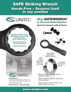 C.S. Unitec Unitec 12 Point Heavy Duty Steel Striking Wrench 2 inches SAFEWRENCH Black