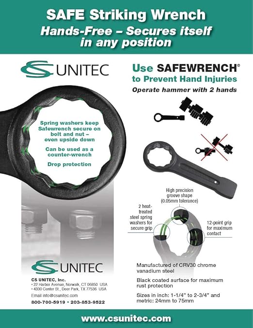CS Unitec | 12 Point Heavy Duty Steel Striking Wrench | 2-3/8 inch