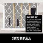 GORILLA GRIP DripGuard Drawer and Shelf Liner for Cabinet, 20x240 Inch, Slip Resistant Non Adhesive Protection for Kitchen, BPA Free Smooth Surface Plastic Liners for Cabinets, Drawers, White Gray