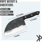 Kitchen perfection Handmade Meat Cleaver Knife For Meat Cutting - Professional 7" Serbian Chef Knife – Made of High Carbon Steel – Hand Sharpen Butcher Knife w/Canvas Sheath, Unique Gifts For Men