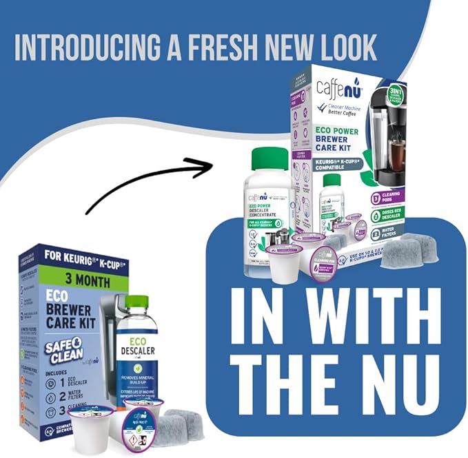 Keurig Compatible Descaling Solution Cleaner and Descaler Kit. 2 Uses Descaling Solution, 3 Cleaning Pods and 2 Filter Replacement. 3 Months Maintenance Kit. For Keurig 1.0 & 2.0