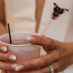 Personalized Dog Drink Stirrers, Custom Wedding Pet Illustration Acrylic Sticks for Wedding Cocktails, Unique Party Favors & Reception Decor Style 4