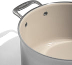 Made In Cookware - 8 QT Ceramic Non Stick Stock Pot with Lid - 5-Ply Stainless Clad with Stay-Cool Handle - Professional Cookware - Crafted in Italy - Induction Compatible