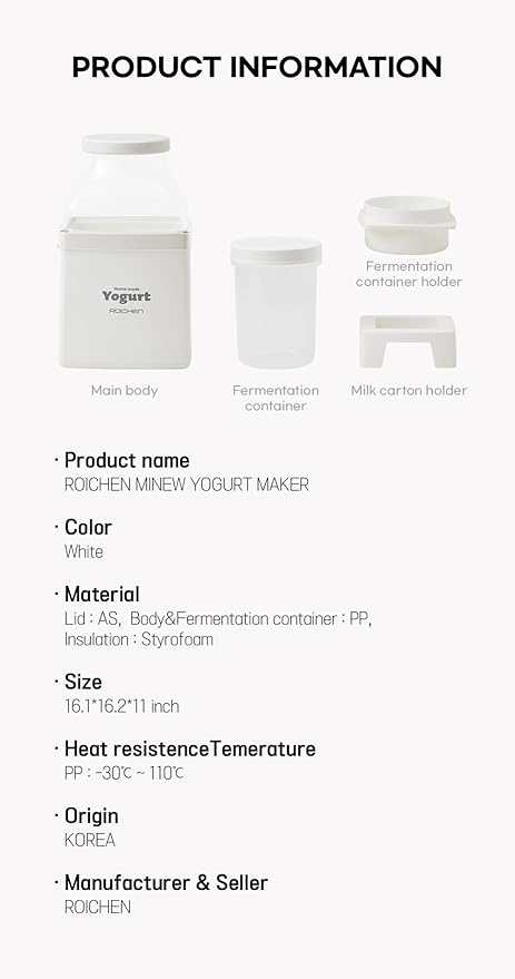 MINEW YOGURT MAKER, HOME MADE YOGURT, MADE IN KOREA, NON ELECTRIC, EASY YOGURT MAKING